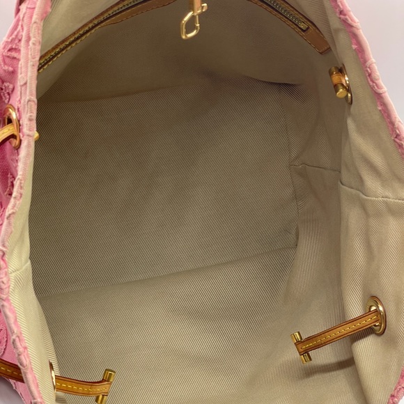 Louis Vuitton Neverfull Denim Stone Rose Appliqué - Picture 11 of 16